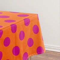 Fuchsia-Polka-Punkte auf Orange
