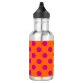 Fuchsia-Polka-Punkte auf Orange Trinkflasche (Rechts)