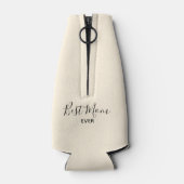 Fuchsia Poppies Blumenreath Happy Mother Day Flaschenkühler (Rückseite)