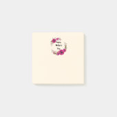 Fuchsia Poppies Blumenreath Happy Mother Day Post-it Klebezettel (Vorderseite)