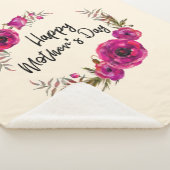 Fuchsia Poppies Blumenreath Happy Mother Day Sherpadecke (3/4)