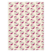 Fuchsia Poppies Blumenreath Happy Mother Day Tischdecke (Vorderseite)