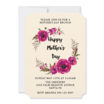 Fuchsia Poppies Blumenreath Mother's Day Brunch