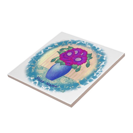 Fuchsia Poppy tile Fliese (Seite)