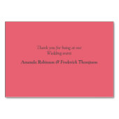 Fuchsia Protea's - Blush & Gold Tischkarten Tischnummer (Rückseite)