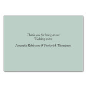 Fuchsia Protea's - Green & Gold Tischkarten Tischnummer (Rückseite)