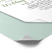 Fuchsia Protea's mit Grüntönen & Gold Ankündigung Poster (Ecke)