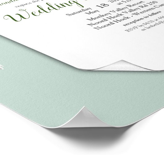 Fuchsia Protea's mit Grüntönen & Gold Ankündigung Poster (Ecke)