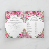 Fuchsia Quinceanera Padrinos Church Events Program Programm (Innenseite)