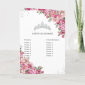 Fuchsia Quinceanera Padrinos Church Events Program Programm (Rückseite)