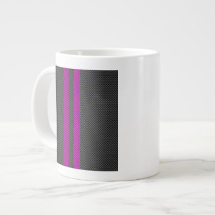 Fuchsia Racing Stripes im Carbon Fibre Style Jumbo-Tasse