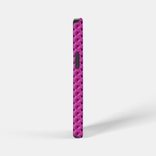 Fuchsia Ranunculus - Modernes Blumendesign iPhone Hülle (Rechte Seite)