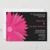 Fuchsia Raspberry Gerber Daisy Wedding Einladung (Vorderseite)