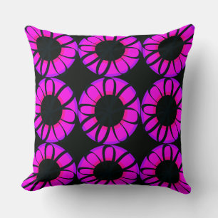 Fuchsia Ribbon Blume Kissen