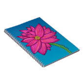 Fuchsia Rosa Blume Notizblock (Rechte Seite)