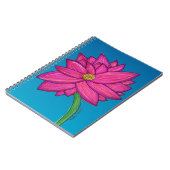 Fuchsia Rosa Blume Notizblock (Linke Seite)