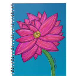 Fuchsia Rosa Blume Notizblock
