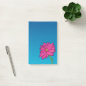 Fuchsia Rosa Blumen Vertikale Noten Post-it Klebezettel (Büro)