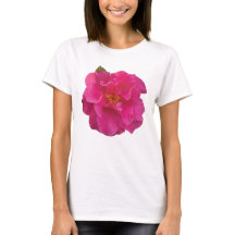 Fuchsia Rosa Kamelie Florales Grafik T-Shirt