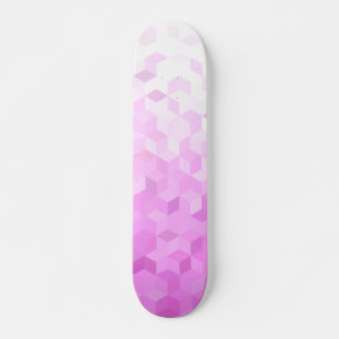 Fuchsia Rosa Moderner Mädchen-Cube-Gradient Skateboard