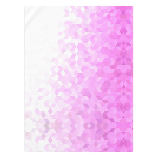 Fuchsia Rosa Moderner Mädchen-Cube-Gradient Tischdecke (Vorderseite)