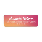 Fuchsia rosa orangefarbener Gradient moderner Abse (Vorne)