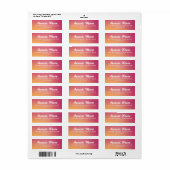 Fuchsia rosa orangefarbener Gradient moderner Abse (Vorne)