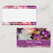 Fuchsia-Rose-Platzkarte Platzkarte (Vorne/Hinten)