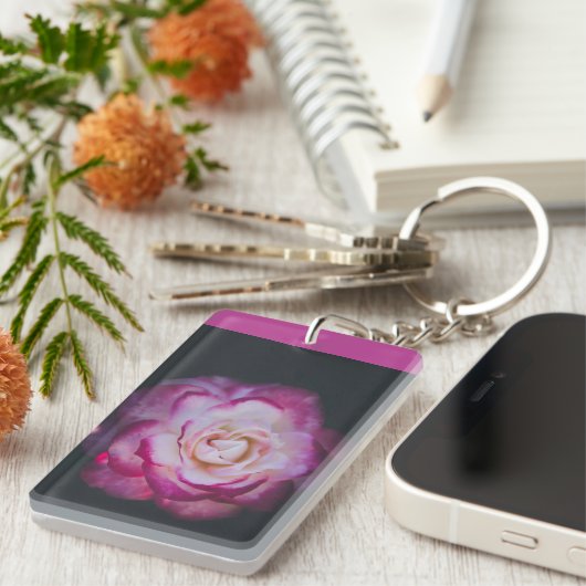 Fuchsia-Rose Schlüsselanhänger (Vorderseite rechts)