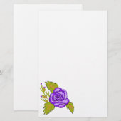Fuchsia Rose Stationery Briefpapier (Vorne/Hinten)