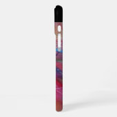 FUCHSIA ROT BLAU ABSTRAKT 3D ROSA RUBIN EDELSTEIN iPhone HÜLLE (Linke Seite)