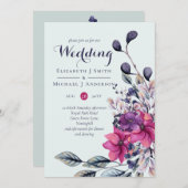 Fuchsia Sage Herbst Hochzeit im Herbst lädt Envl e (Vorne/Hinten)