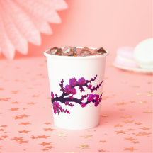 Fuchsia Sakura Blossom Gemälde von Sara Motolanez