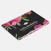 Fuchsia | Schwarzer Abschluss Gästebuch (Ecke)