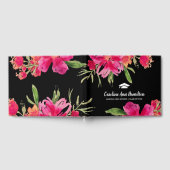 Fuchsia | Schwarzer Abschluss Gästebuch (Voll)