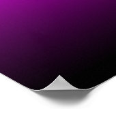 Fuchsia Schwarzer Ombre Poster (Ecke)