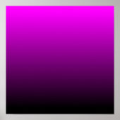 Fuchsia Schwarzer Ombre Poster (Vorne)
