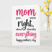 Fuchsia Script Mothers Day Card Karte (Gelbe Blume)