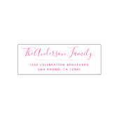Fuchsia-Script | Niedliche kalligraphische Rücksen Permastempel (Design)