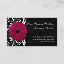 Fuchsia Scroll Gerbera-Daisy mit Schwarz und Weiß