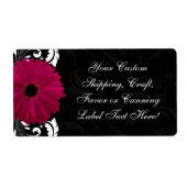 Fuchsia Scroll Gerbera Daisy w/Black and White (Vorne)