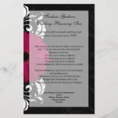 Fuchsia Scroll Gerbera Daisy w/Black and White Flyer (Vorne)