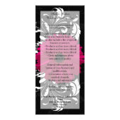 Fuchsia Scroll Gerbera Daisy w/Black and White Werbekarte (Vorne)