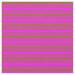 Fuchsia & Sienna Farbiges Muster der Streifen Stoff
