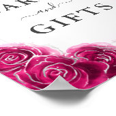 Fuchsia Silberkarten und Geschenke Tabletop Party  Poster (Ecke)