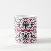 Fuchsia-Skrollenmuster Kaffeetasse (Mittel)