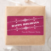 Fuchsia Slanted Chalkboard Holiday Labels (Insitu)