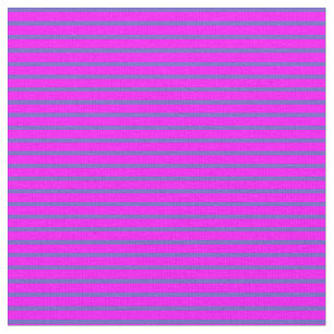 Fuchsia & Slate Blue Streifen/Linke Muster Stoff