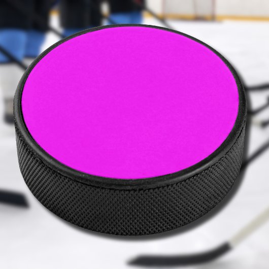 Fuchsia Solid Color | Klassisches Elegant Eishockey Puck