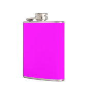 Fuchsia Solid Color | Klassisches Elegant Flachmann (Links)